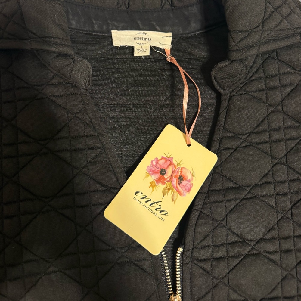 NWT Quilted Black Mini Dress - Picture 3 of 4